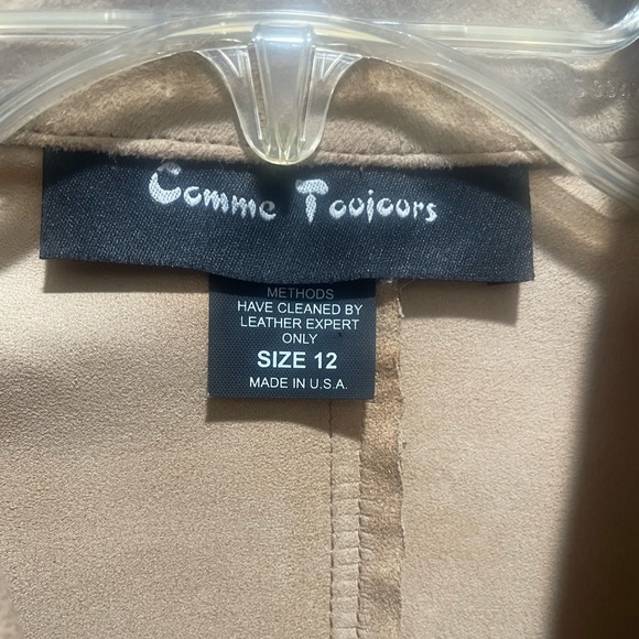 Comme Toujours suede shirt with equestrian horse-bit design women’s size 12 - Picture 3 of 9